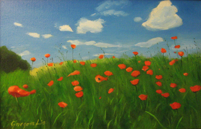 Painting of poppies